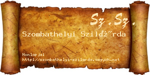 Szombathelyi Szilárda névjegykártya